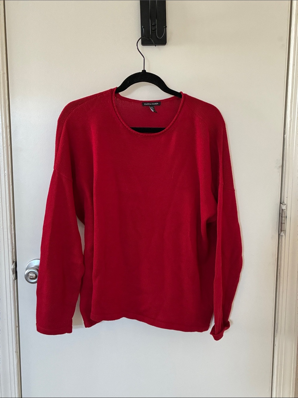 Eileen Fisher Red Crewneck Sweater